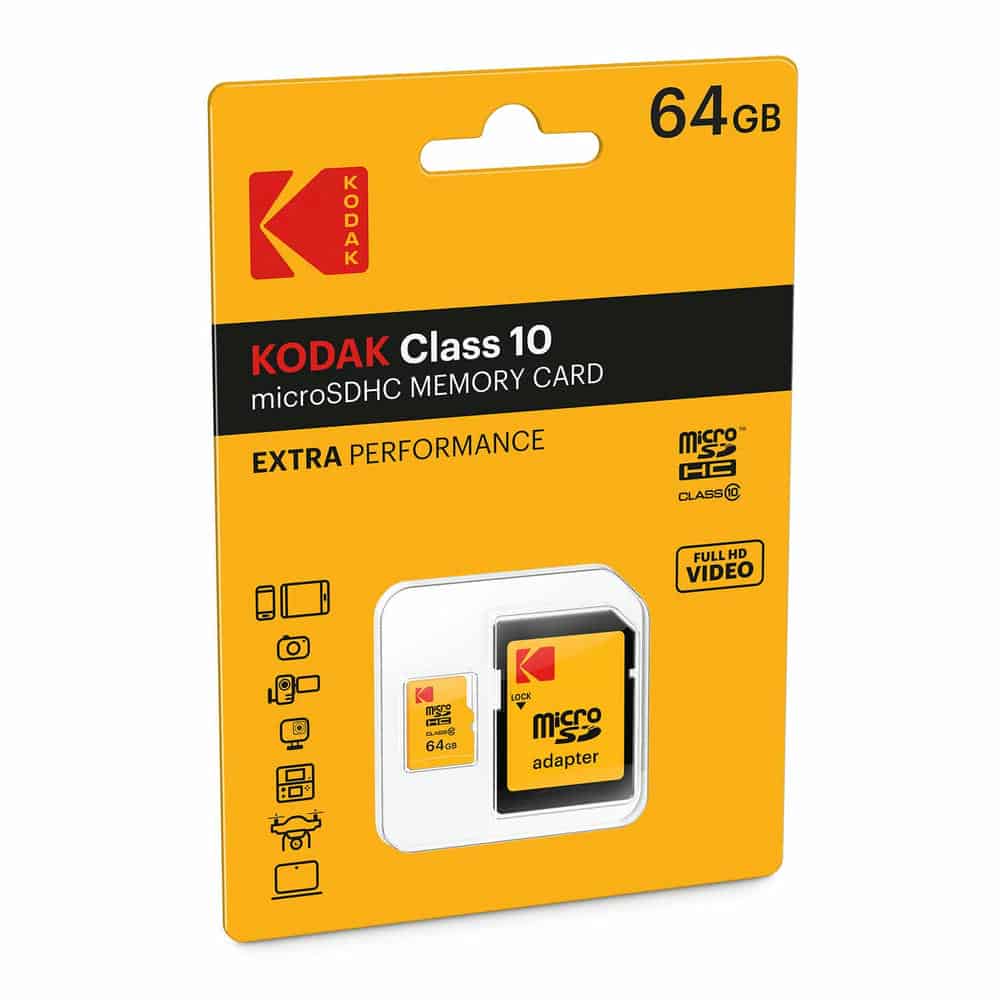 (image for) Kodak 64GB Micro SD Memory Card Class 10 with SD Adapter